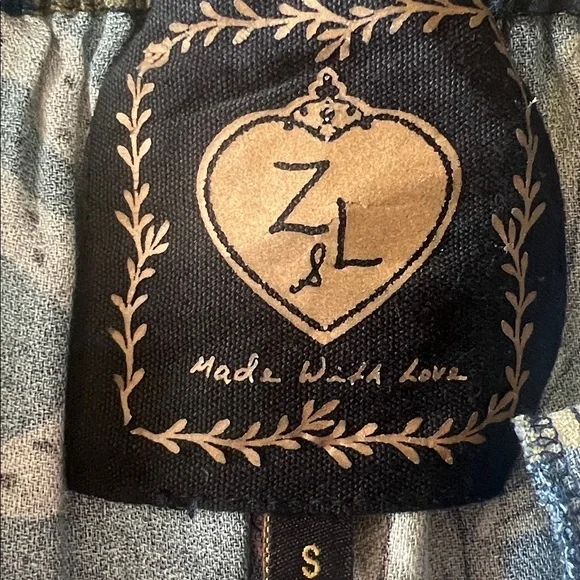 Celestial Print Bohemian Hippie Woman’s Flare Small Trousers in Blue & Orange - Picture 5 of 7